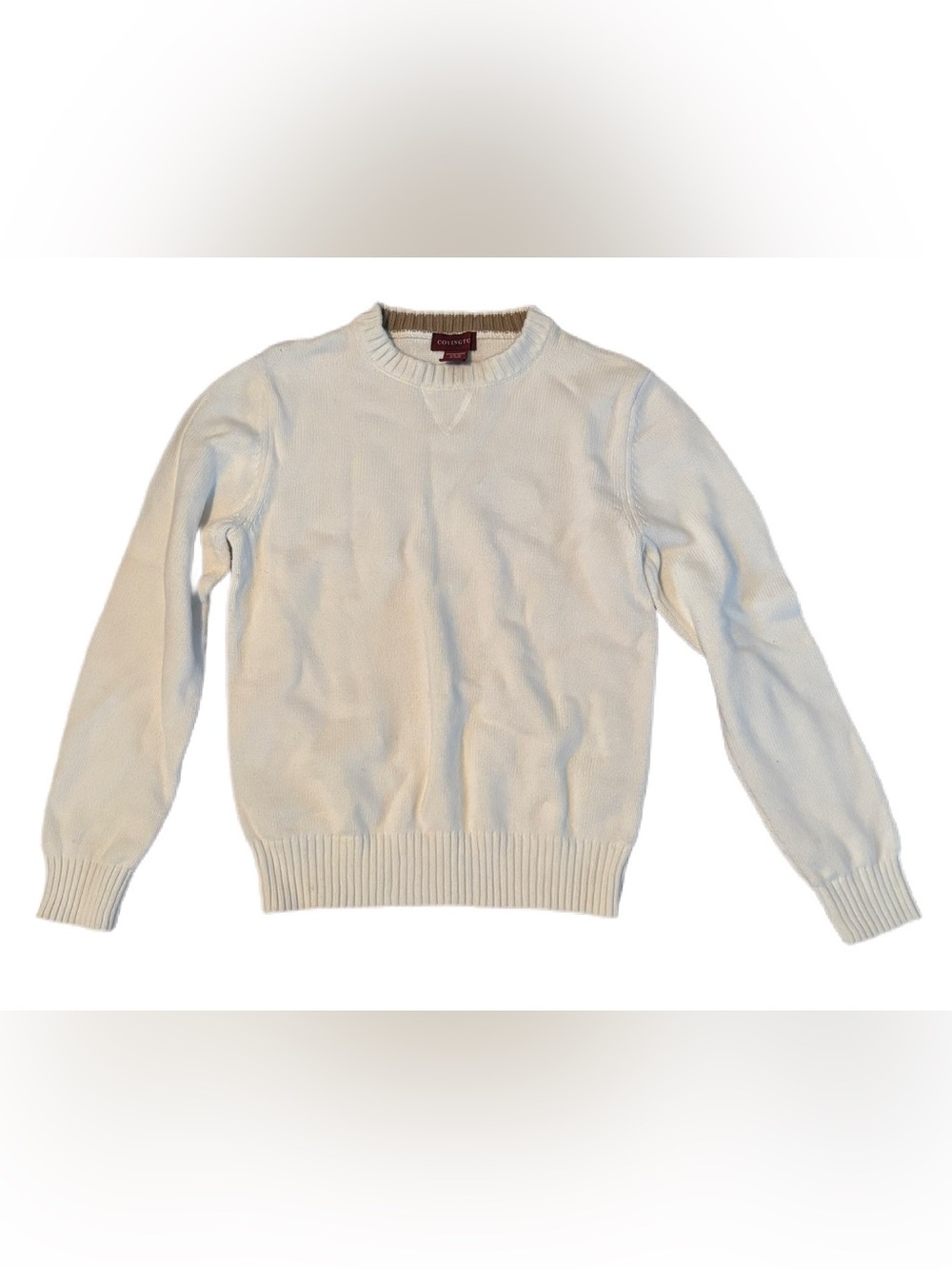 Vintage Y2K Covington 100% Cotton Ribbed Crewneck Sweater - Size Small